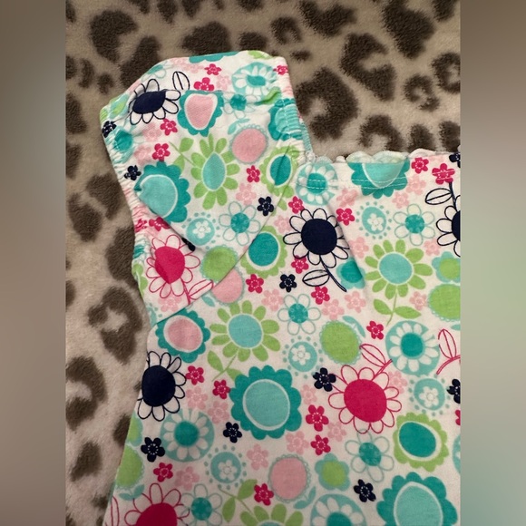 NWOT Jumping Beans Short Sleeve Floral Smocked Top in White Blue Size 4 Girls - Picture 14 of 17